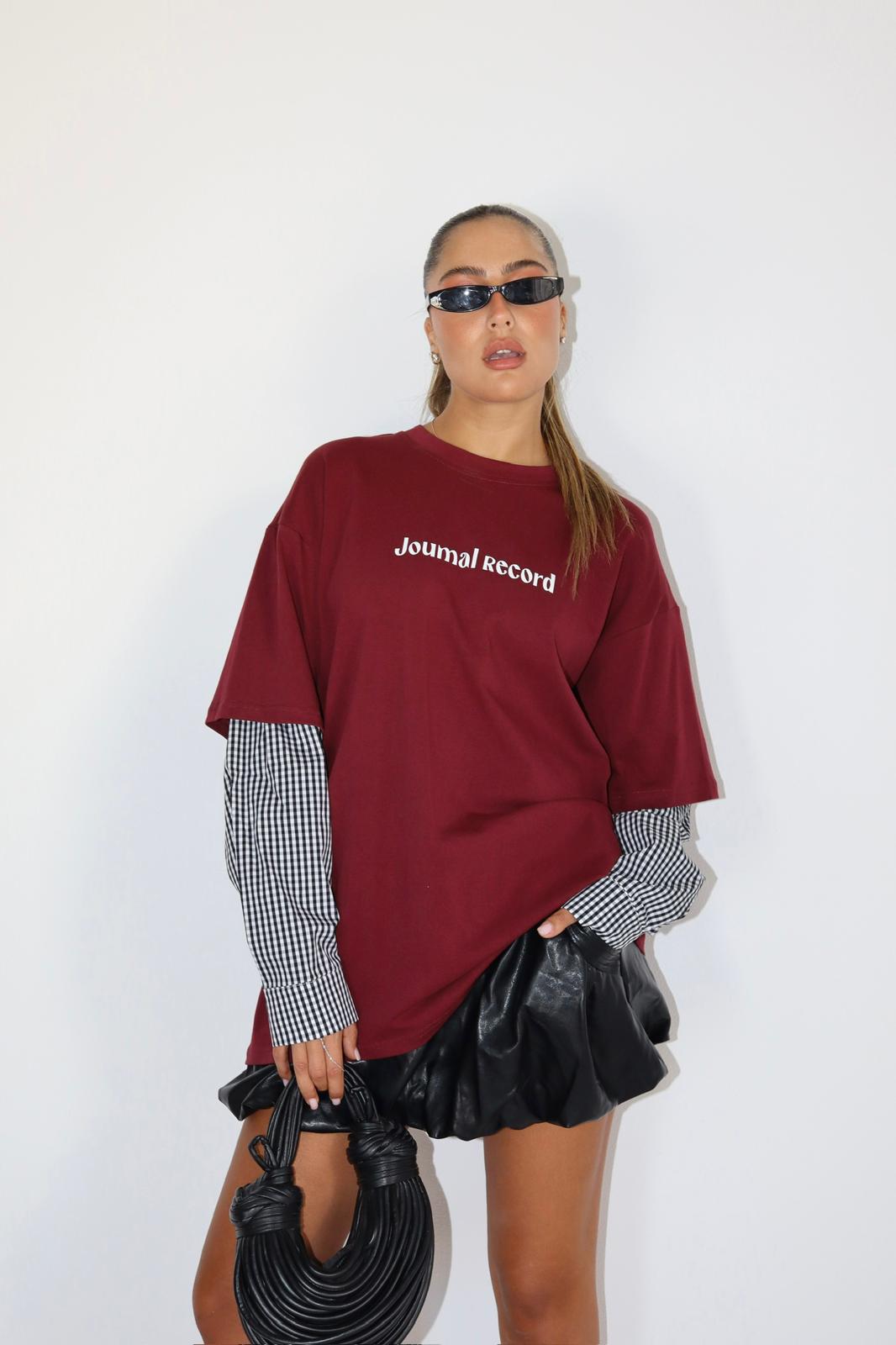 טוניקה שרוול משבצות רונה