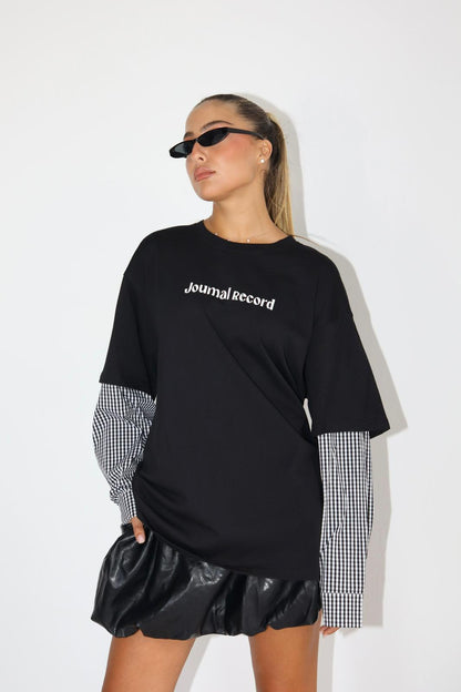 טוניקה שרוול משבצות רונה