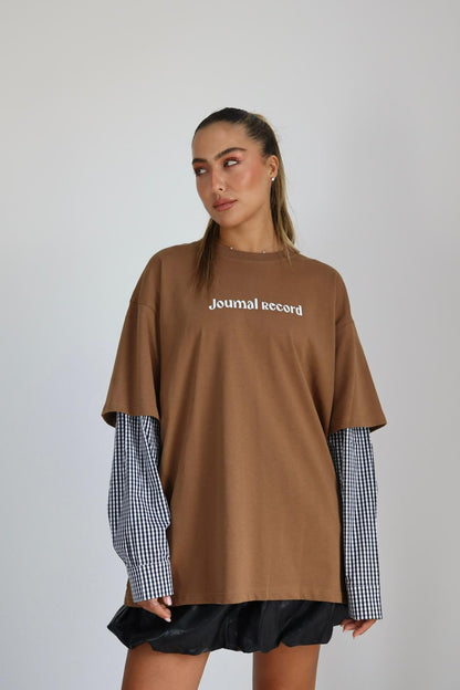 טוניקה שרוול משבצות רונה