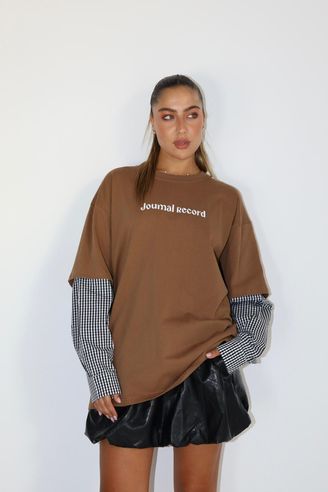 טוניקה שרוול משבצות רונה