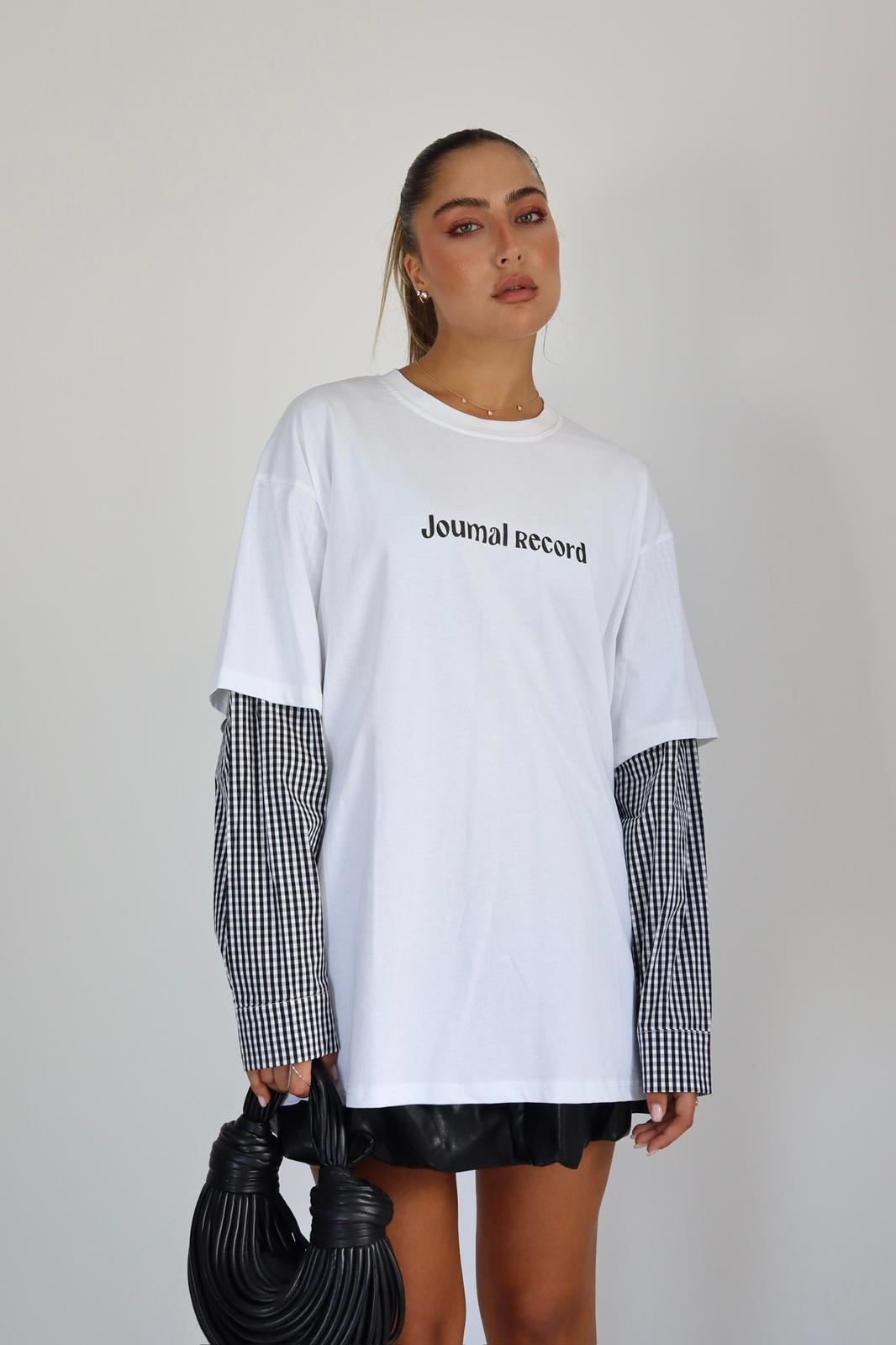 טוניקה שרוול משבצות רונה