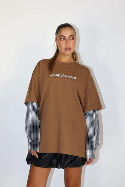 טוניקה שרוול משבצות רונה