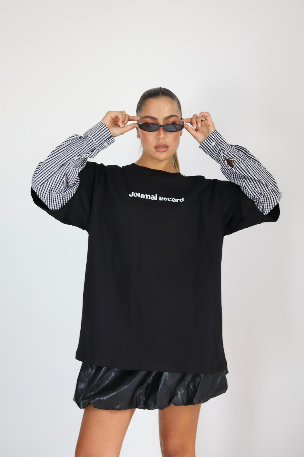 טוניקה שרוול משבצות רונה