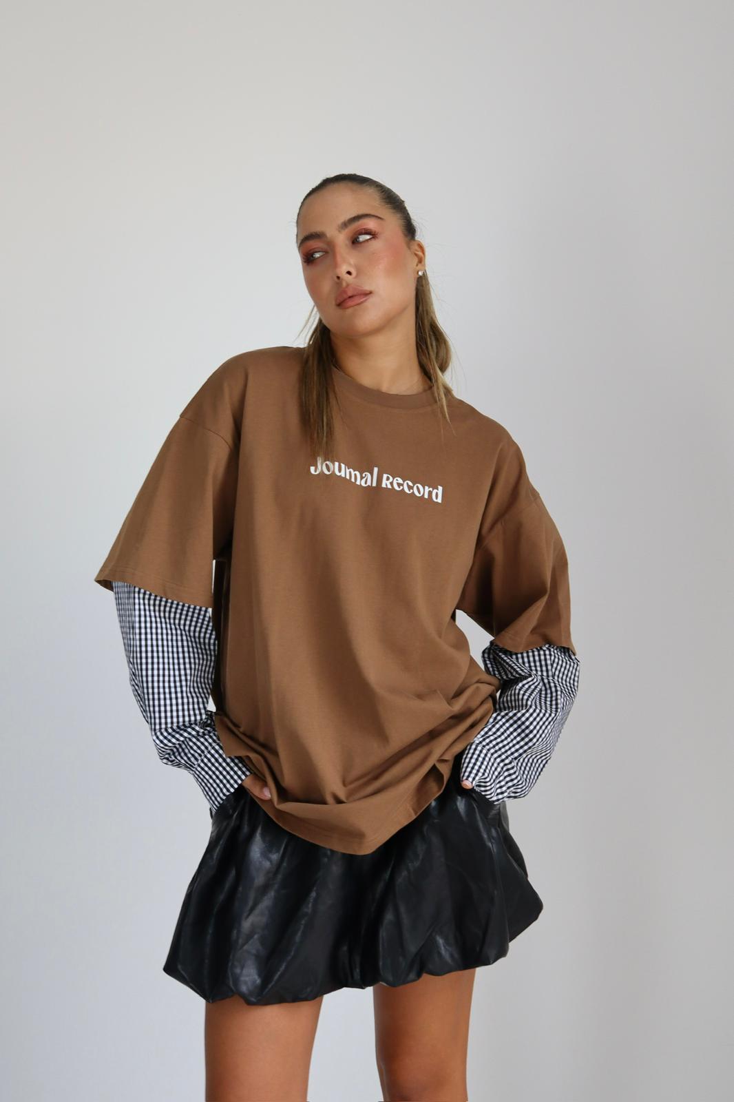 טוניקה שרוול משבצות רונה