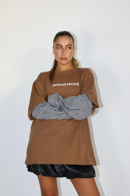 טוניקה שרוול משבצות רונה