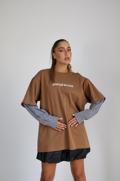 טוניקה שרוול משבצות רונה