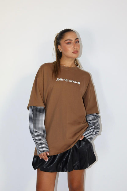 טוניקה שרוול משבצות רונה