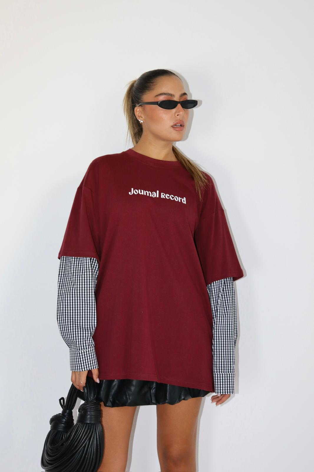 טוניקה שרוול משבצות רונה