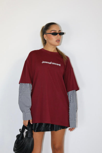 טוניקה שרוול משבצות רונה