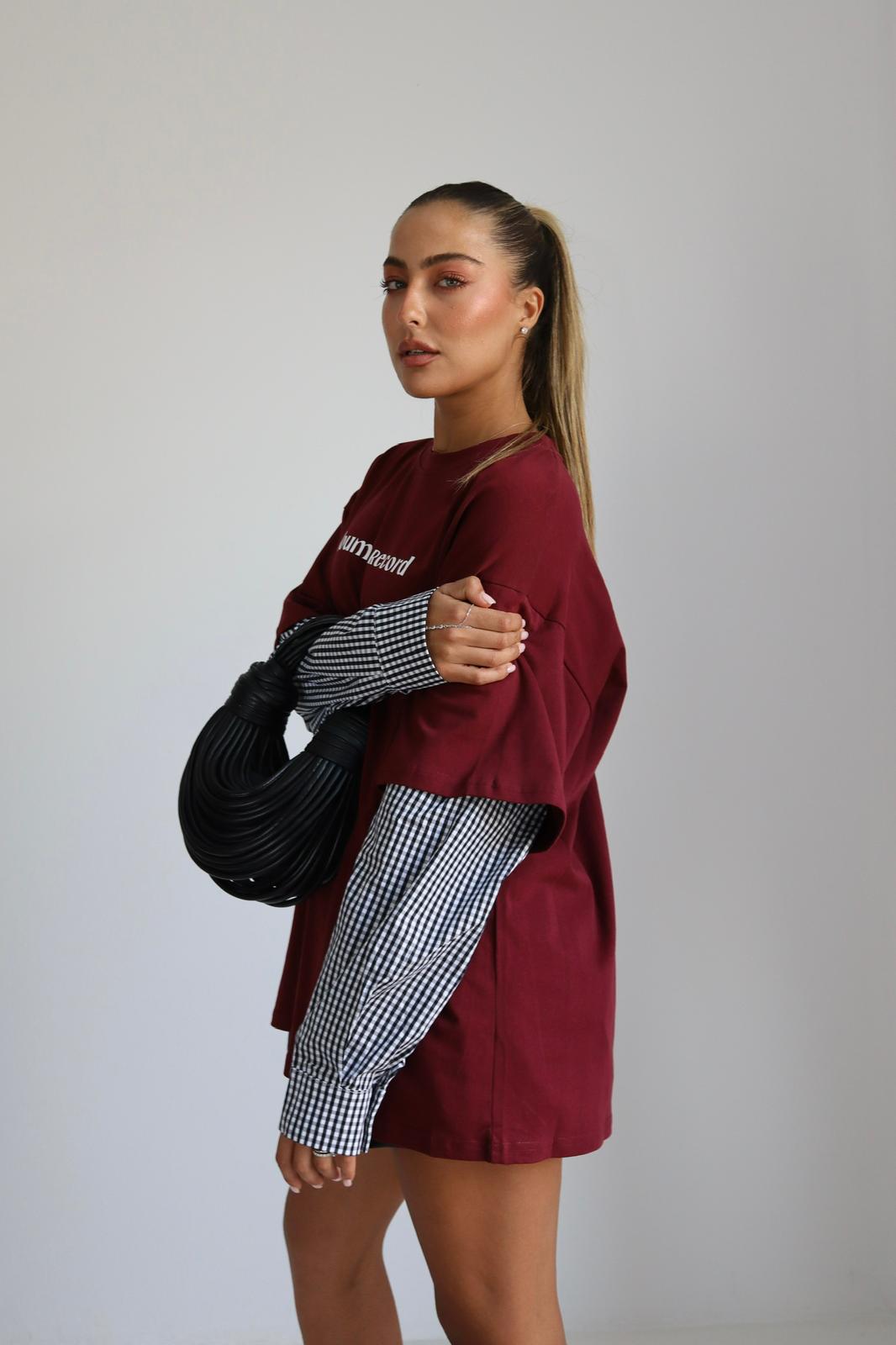 טוניקה שרוול משבצות רונה