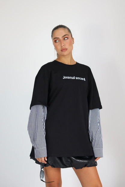 טוניקה שרוול משבצות רונה