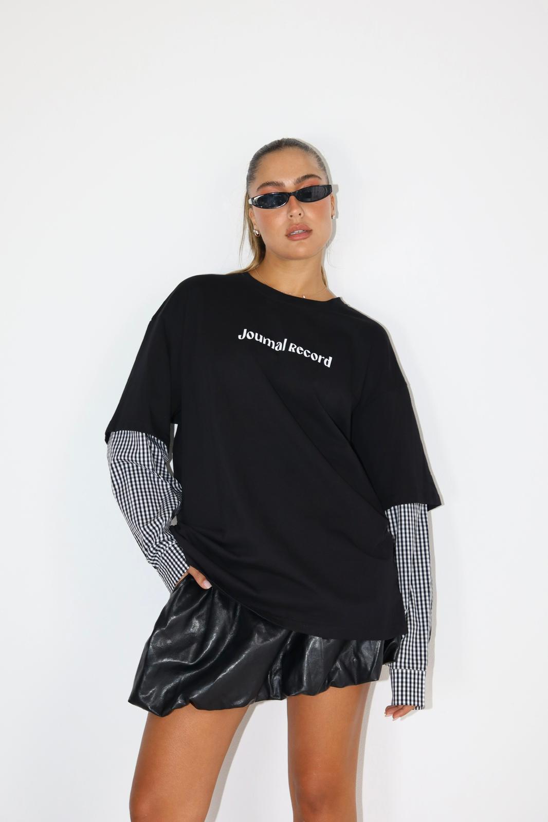 טוניקה שרוול משבצות רונה