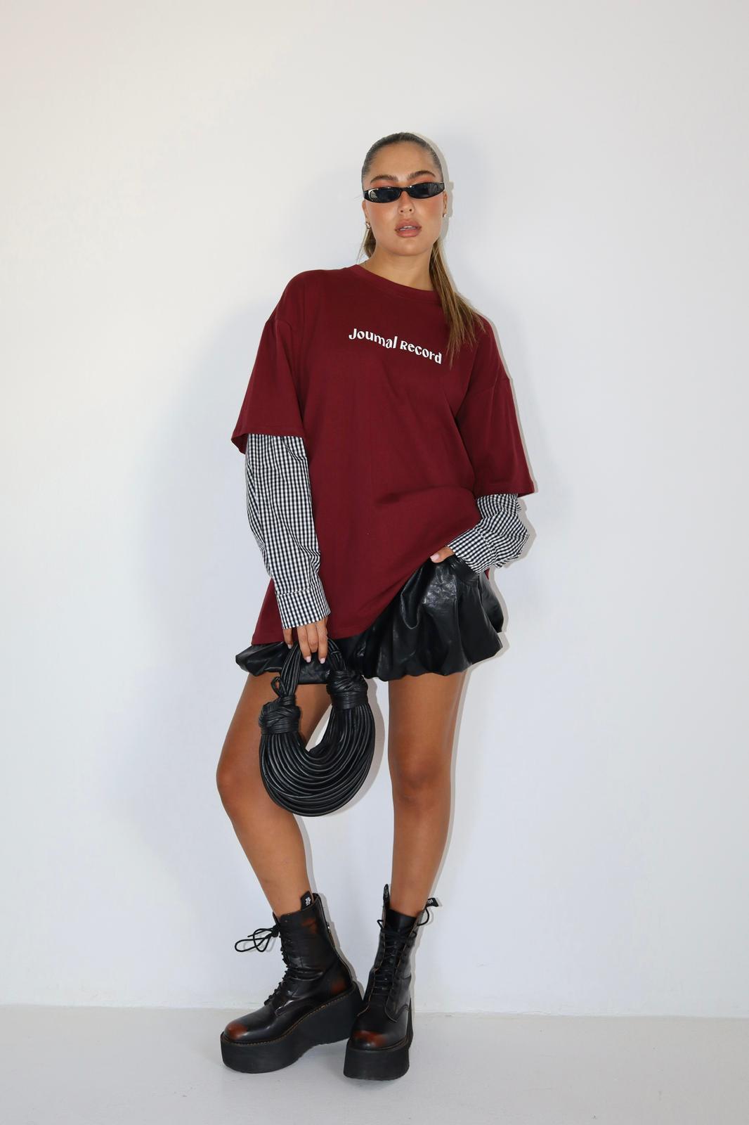 טוניקה שרוול משבצות רונה