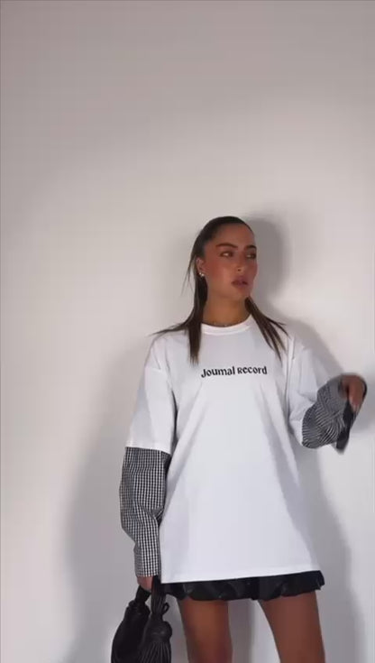 טוניקה שרוול משבצות רונה